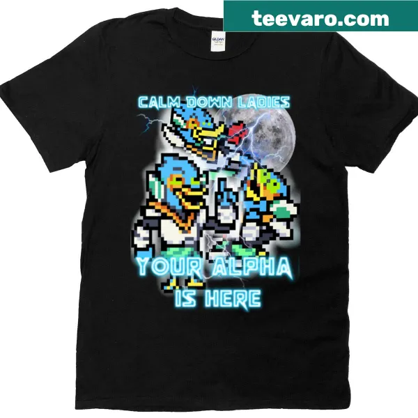 Illustration of Berdly from Deltarune with humorous text on t-shirt