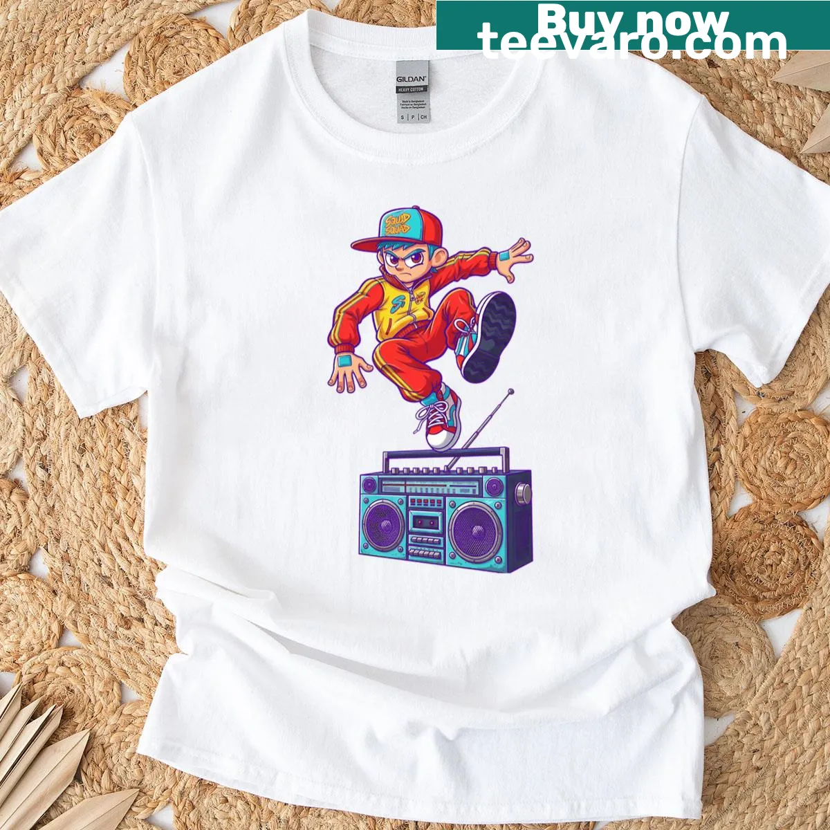 Distressed graphic tee featuring a punk rocker girl zombie illustration. — on a men's t-shirt
