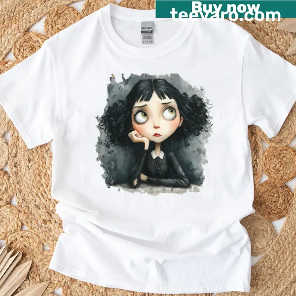 Graphic tee showcasing a Creepygirl design for spooky fashion lovers.