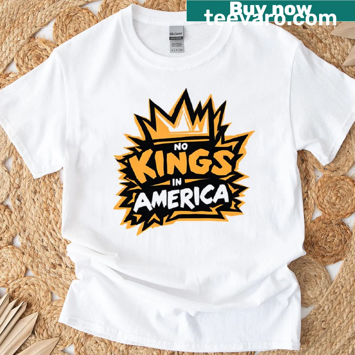 Minimalist crownless figure design T-shirt — on a men's t-shirt