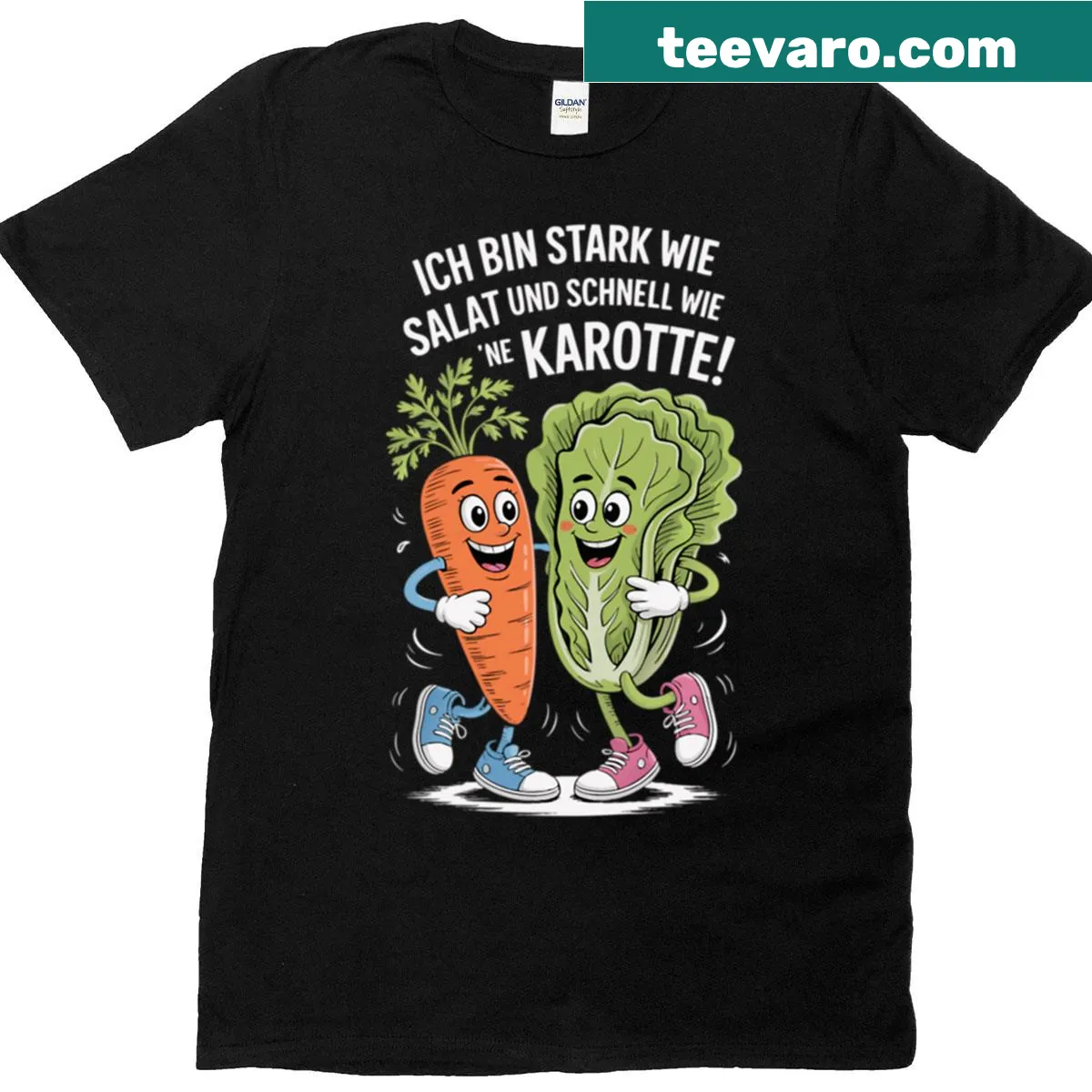 Funny vegetable quote design on a T-shirt. — on a men's t-shirt