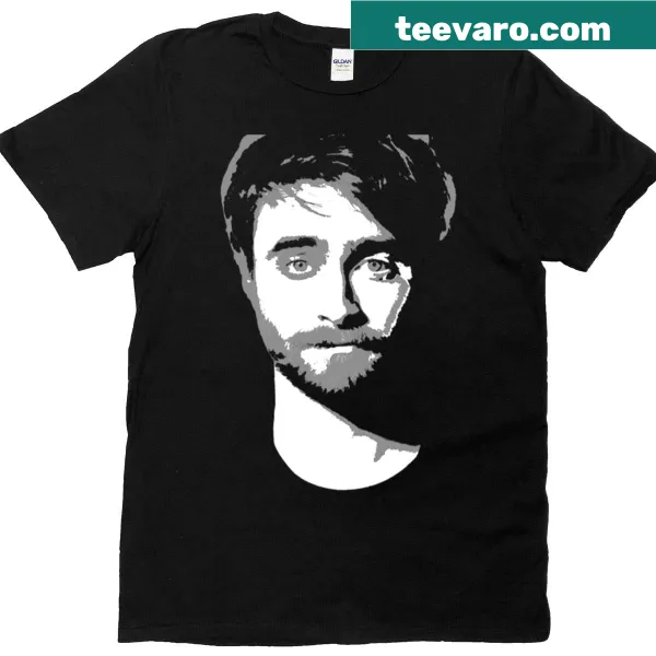 Artistic tribute to Dan Radcliffe on a t-shirt