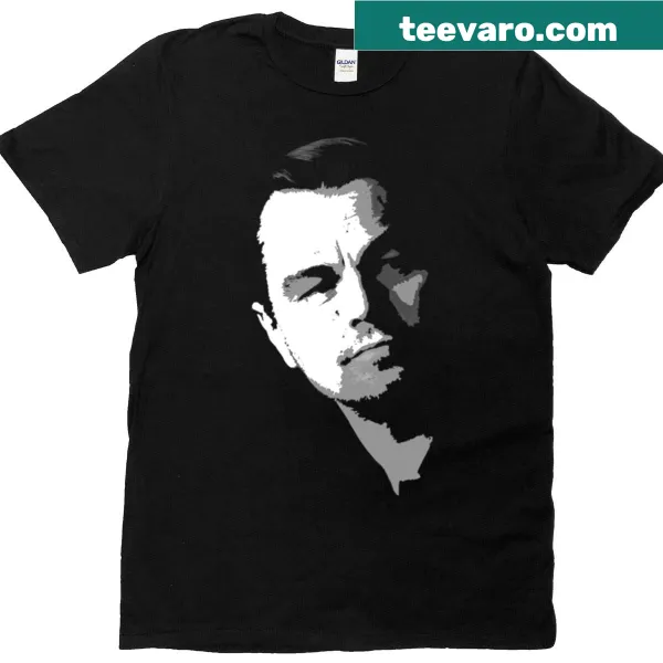 Minimalist Dicaprio portrait T-shirt illustration