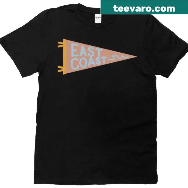 T-shirt with East Coast pennant flag design