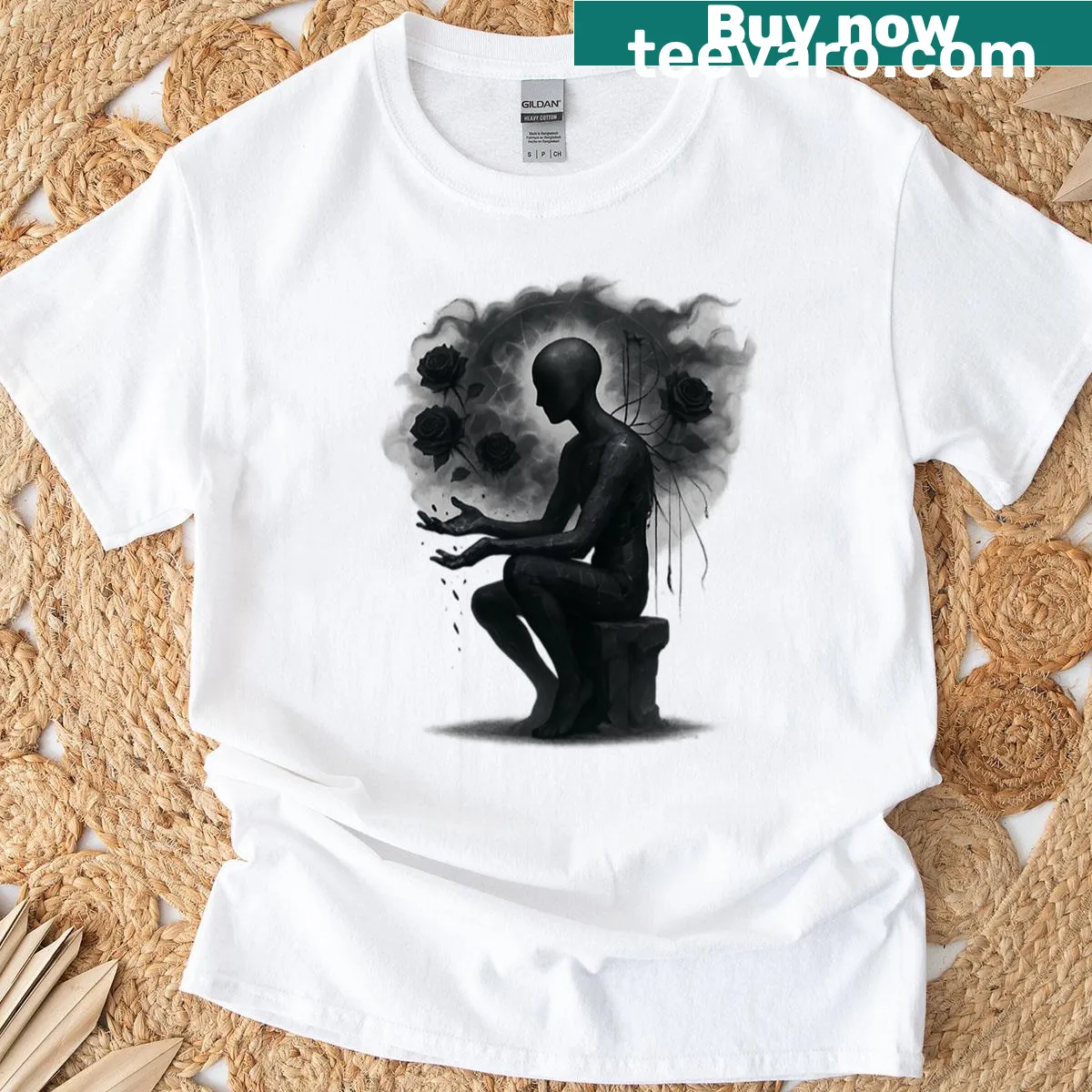 T-shirt with motivational text about hope and positivity — on a men's t-shirt