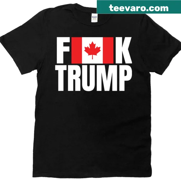 Anti-Trump t-shirt featuring Canadian flag graphic