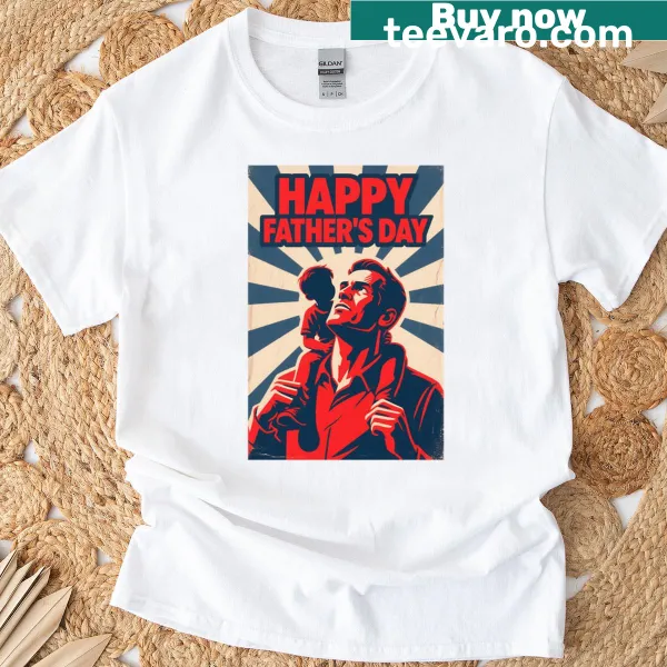 80s tribute artwork for dads on Father's Day T-shirt