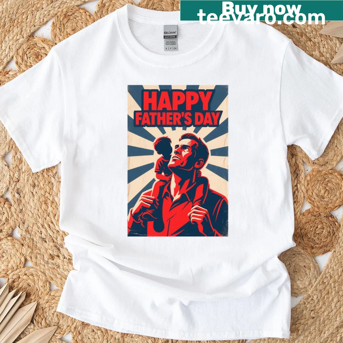 80s tribute artwork for dads on Father's Day T-shirt — on a men's t-shirt
