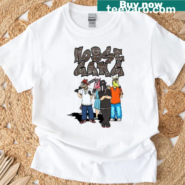 Horse Gang logo and characters illustration T-shirt for kids