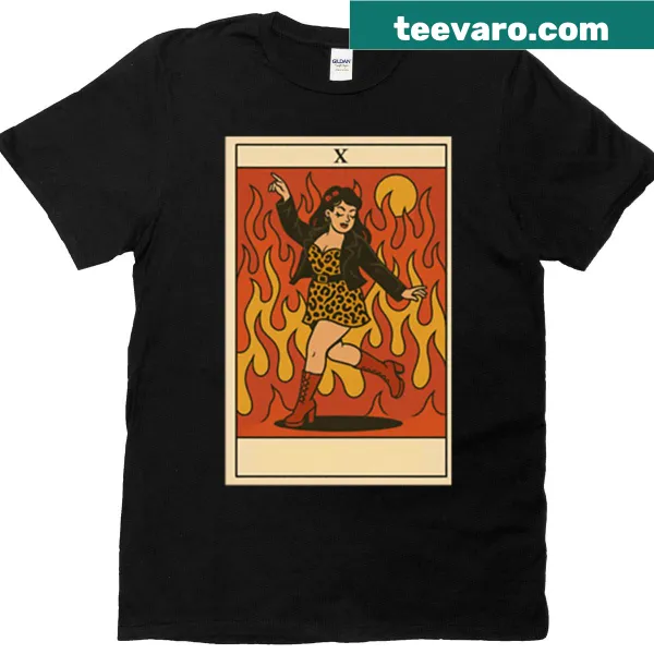 Edgy tarot card graphic T-shirt for those interested in spirituality