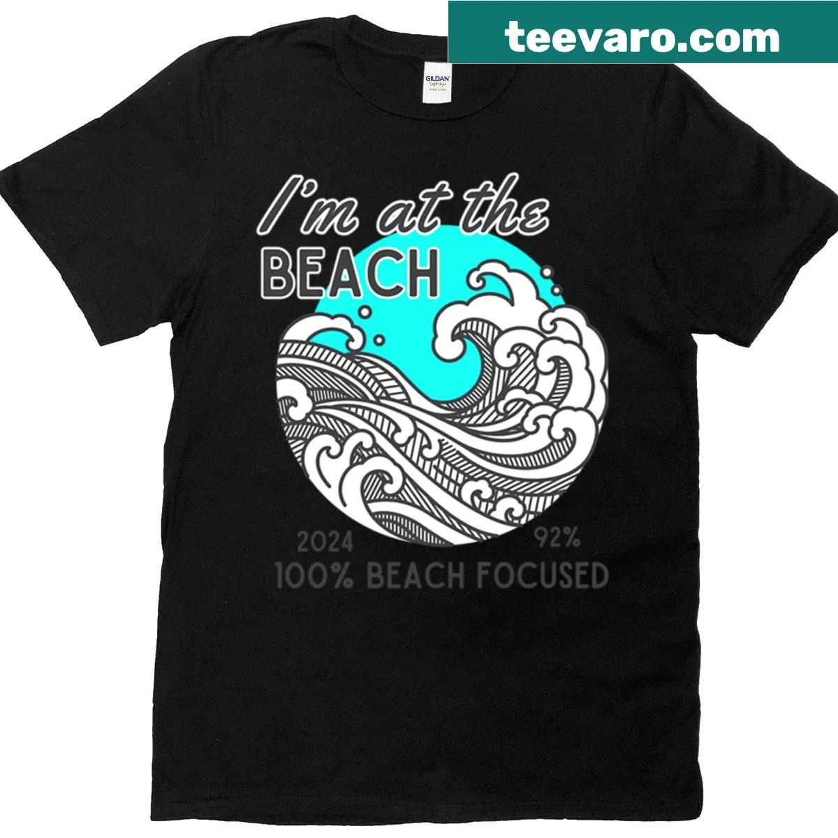 Beach-themed T-shirt with nostalgic Taz-inspired design — on a men's t-shirt