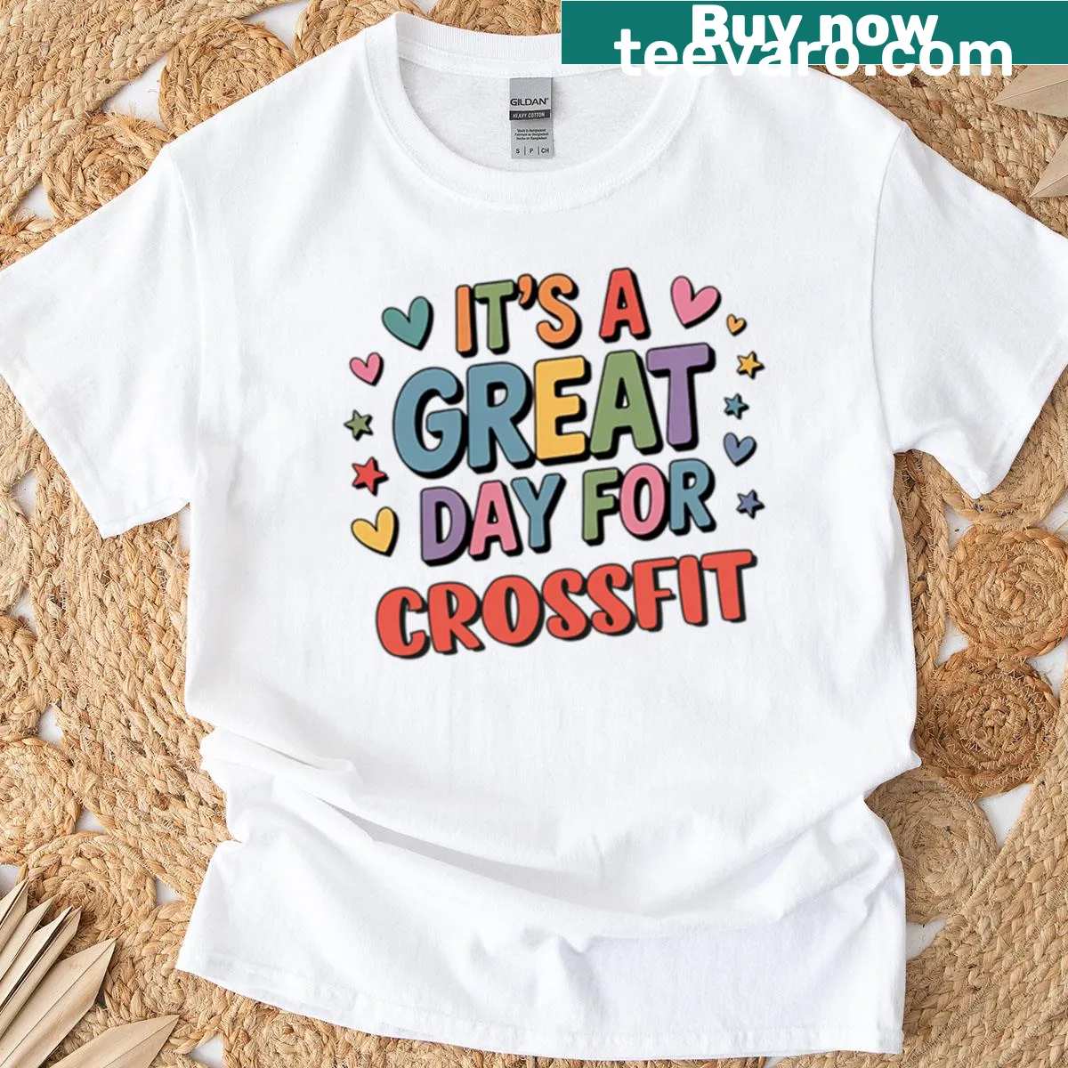 Funny CrossFit t-shirt with a motivational slogan — on a men's t-shirt