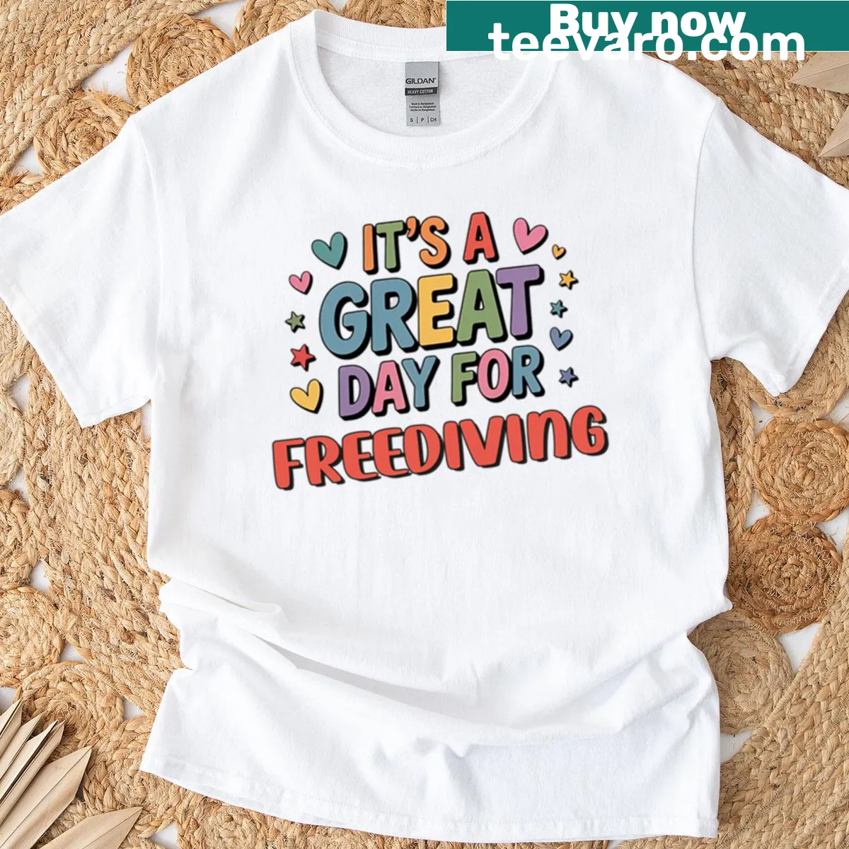 Funny freediving t-shirt with witty saying for diving enthusiasts — on a men's t-shirt