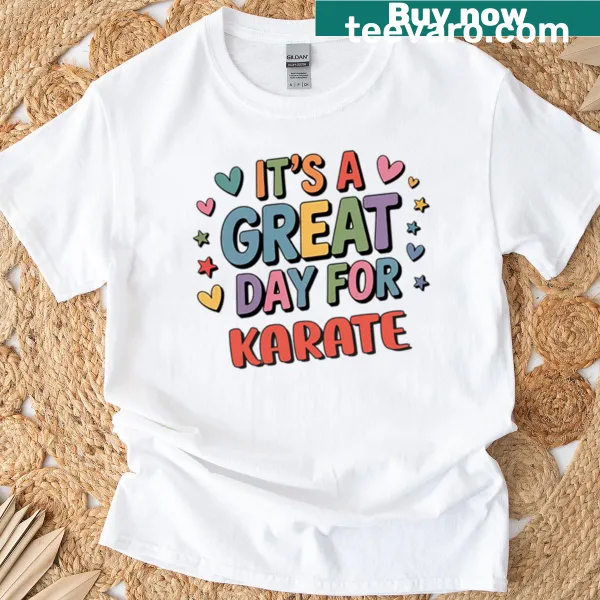 Funny karate t-shirt with a playful karate slogan