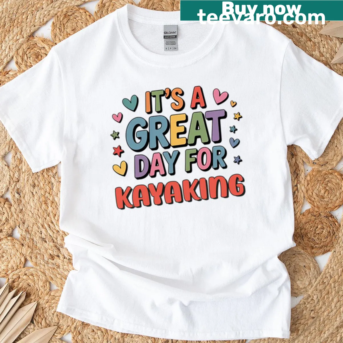 Funny kayaking t-shirt with witty saying for kayaking lovers — on a men's t-shirt