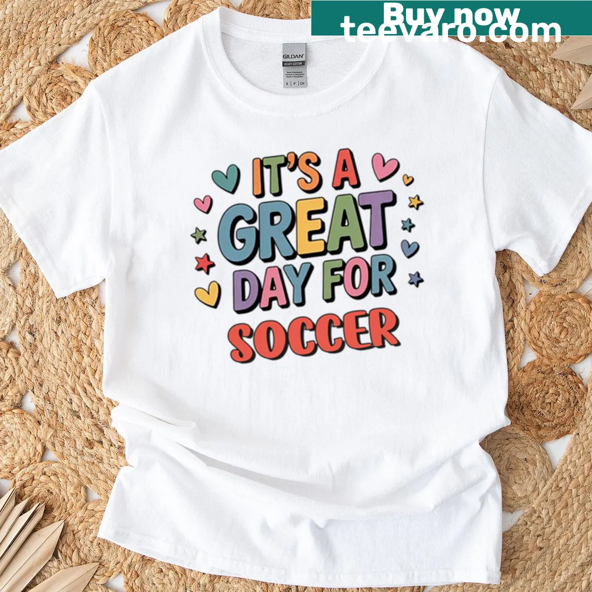 Funny soccer-themed T-shirt with bold graphic text — on a men's t-shirt