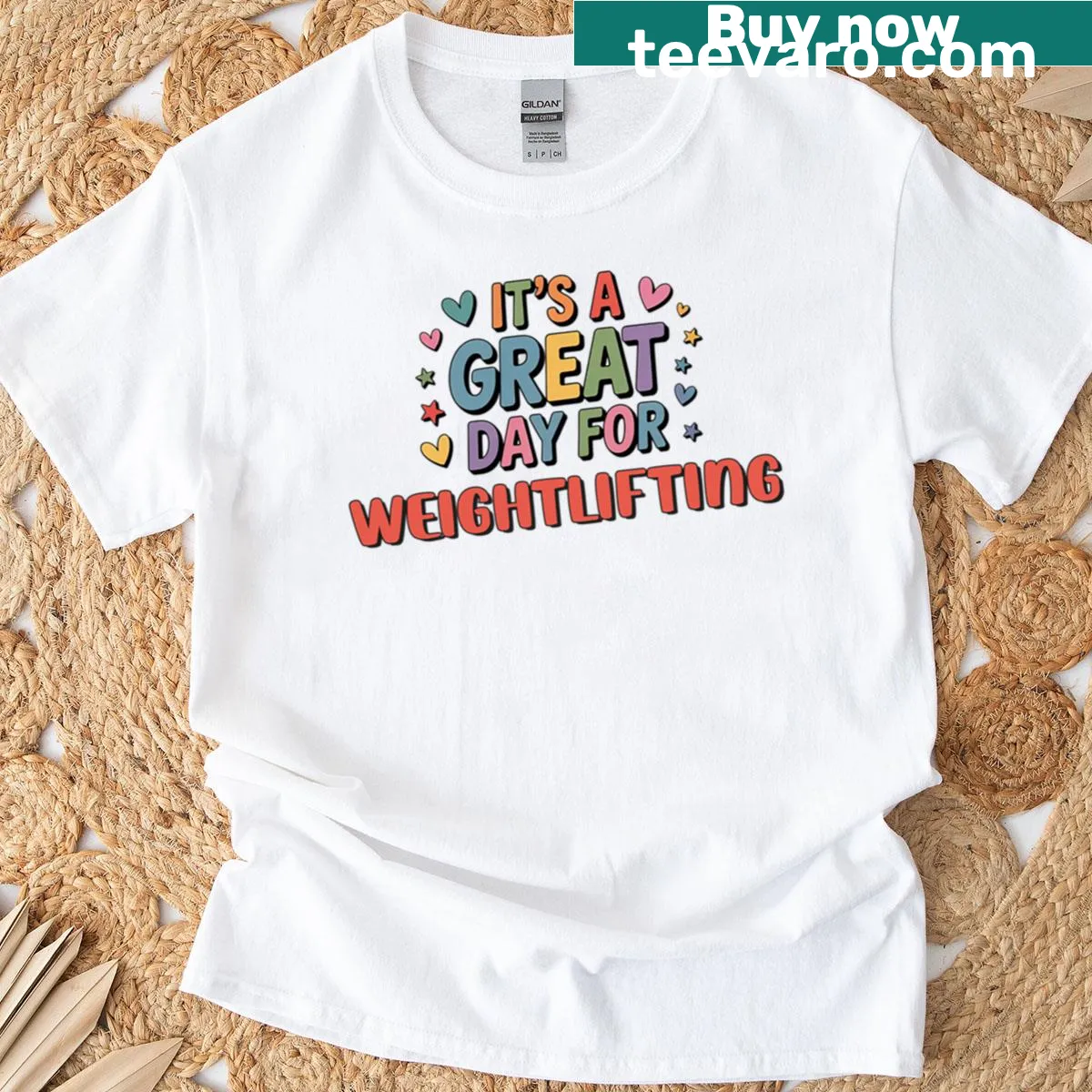 Funny weightlifting lover t-shirt with playful typography — on a men's t-shirt