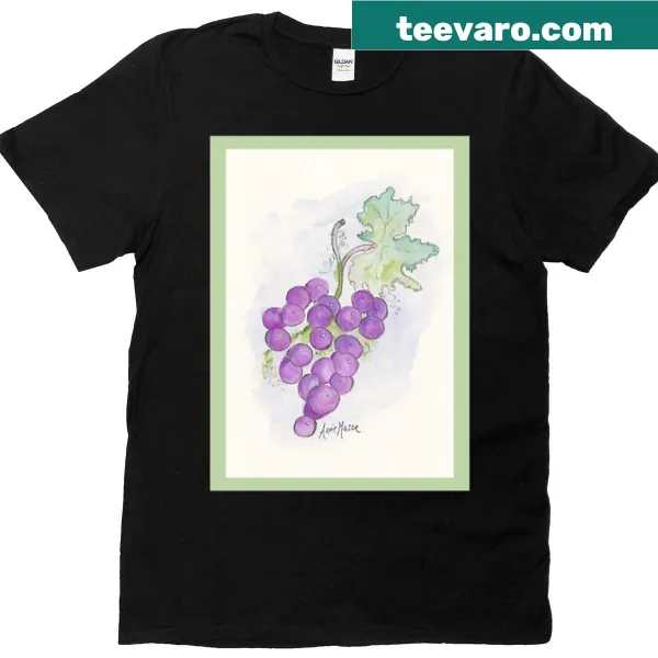 T-shirt with a watercolor design of jelly or wine