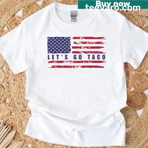 Funny T-shirt with the phrase 'Lets Go Taco' in a playful design.