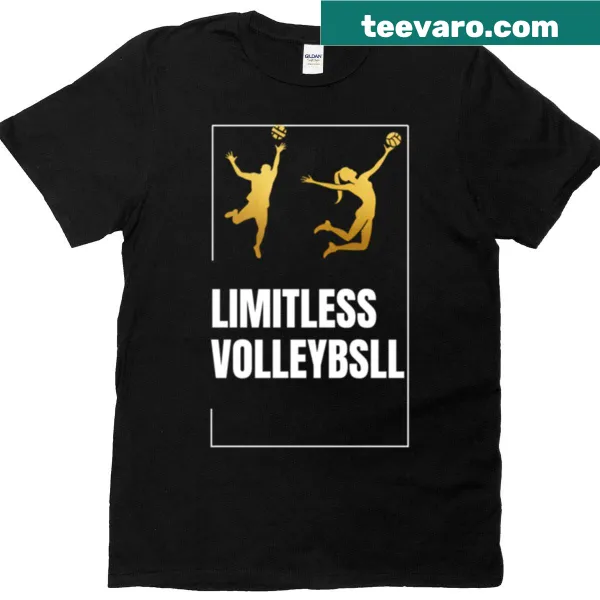 Limitless Volleyball inspirational typography graphic T-shirt