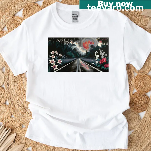 T-shirt featuring an intricate spiral graphic for a calming effect