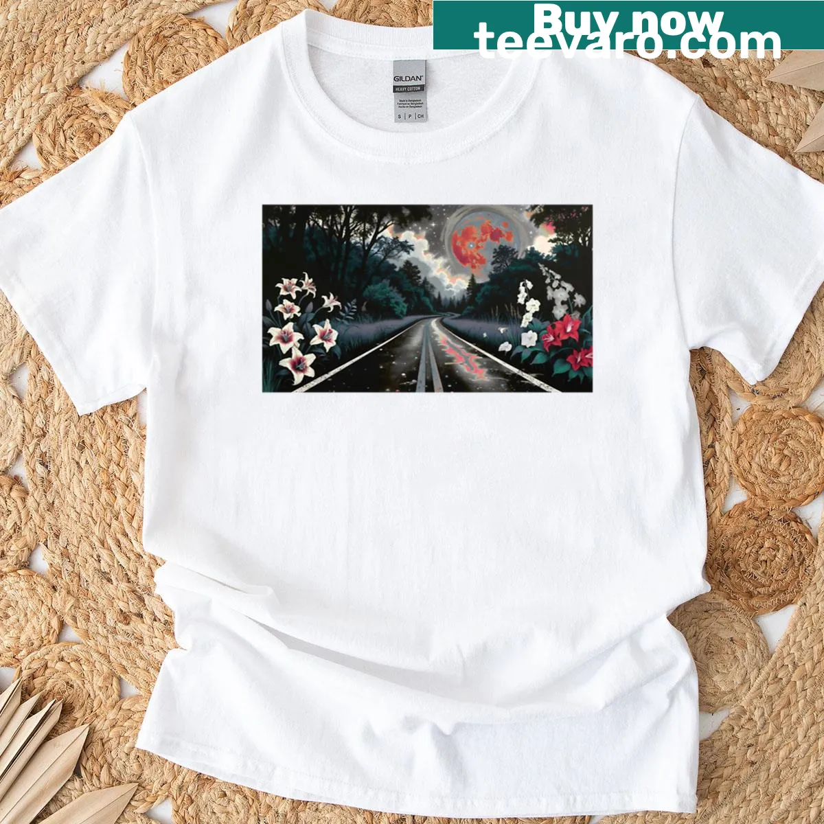 T-shirt featuring an intricate spiral graphic for a calming effect — on a men's t-shirt