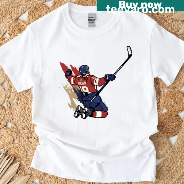 Matthew Tkachuk t-shirt featuring the player's name prominently.