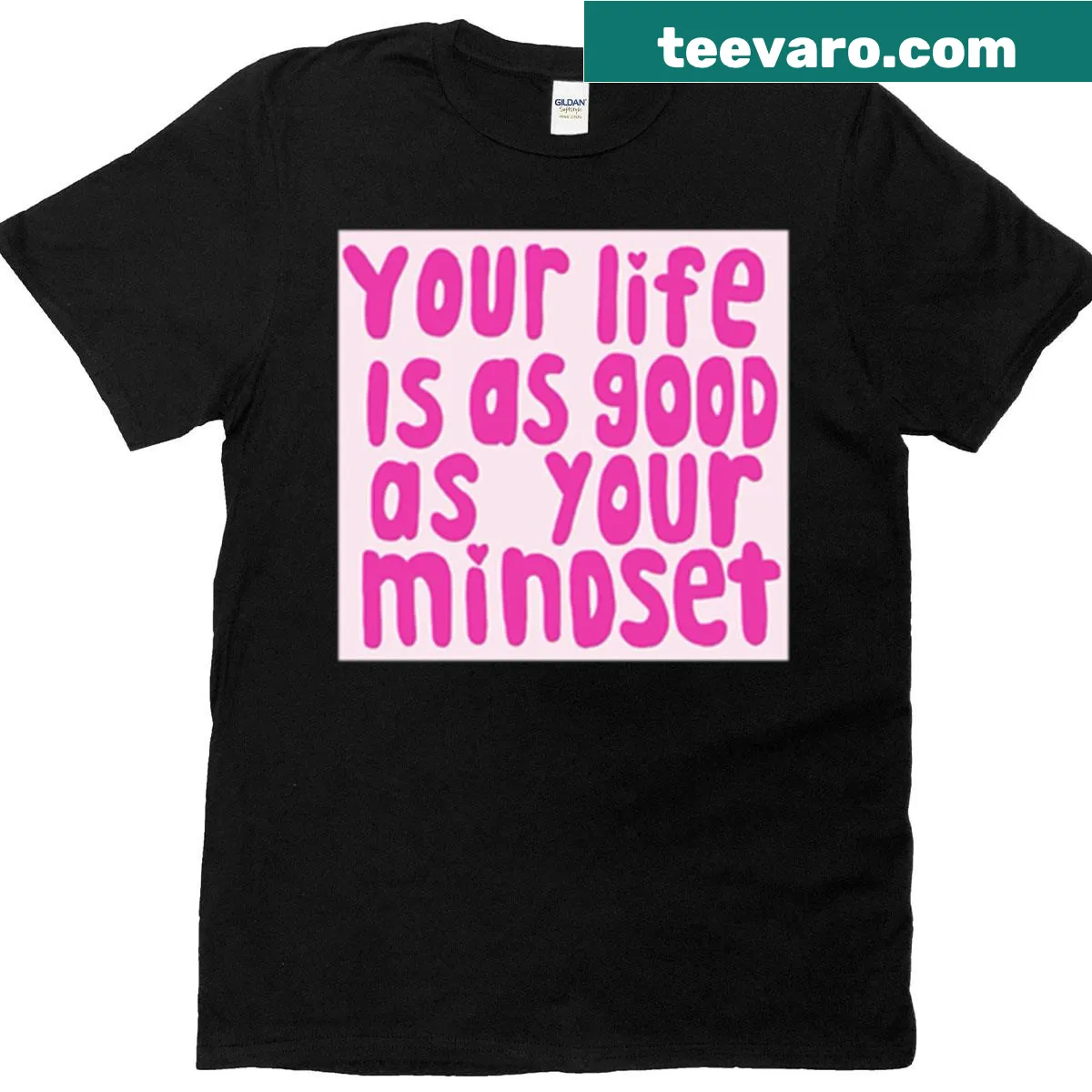 Inspirational T-shirt featuring a positive mindset reminder — on a men's t-shirt
