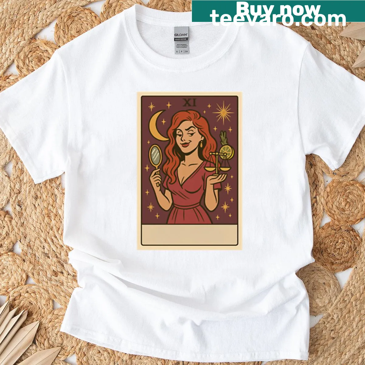 Tarot card design with 'My Knk Is Karma' text in an enchanting style — on a men's t-shirt