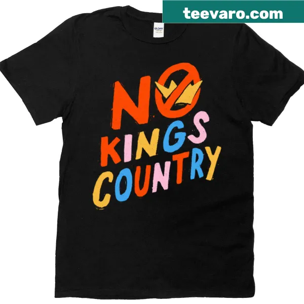 T-shirt with 'No Kings Country' text design