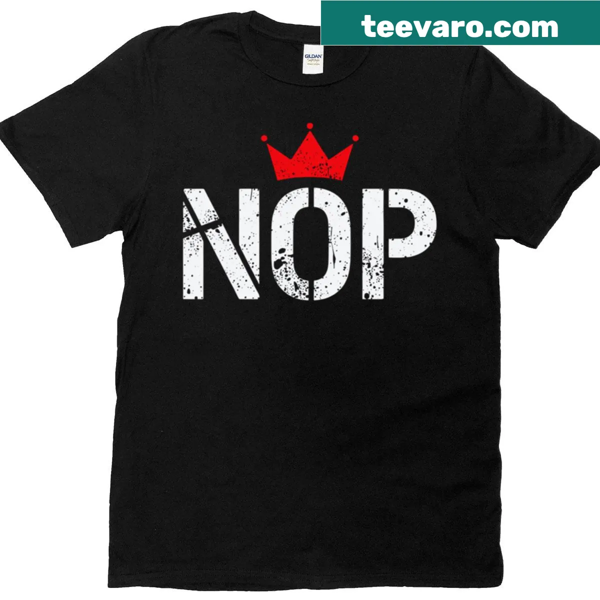 Anti-monarchy crown design with the phrase 'No Kings In America' — on a men's t-shirt