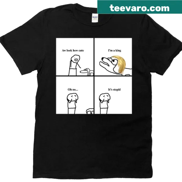 Meme-style t-shirt with No Kings slogan