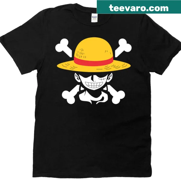 Illustration of Monkey D. Luffy from One Piece on T-shirt