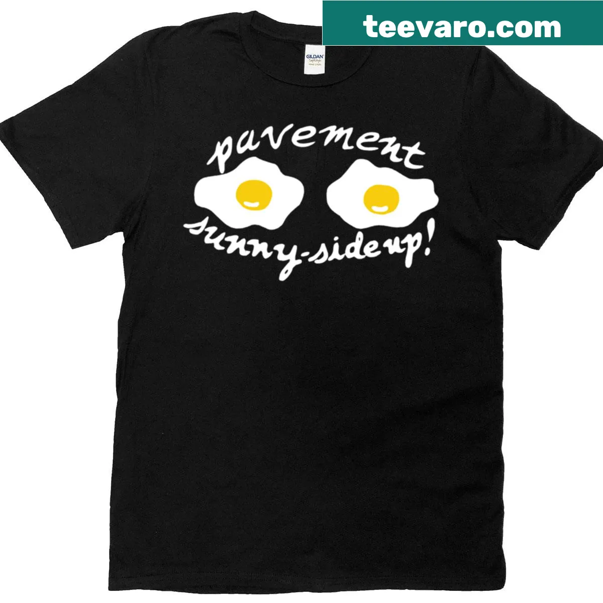 Sunny side up egg graphic T-shirt for breakfast lovers — on a men's t-shirt