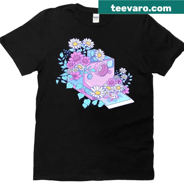 Kawaii art t-shirt featuring a Polaroid design