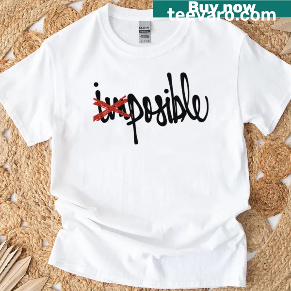 Motivational typography design t-shirt with bold lettering