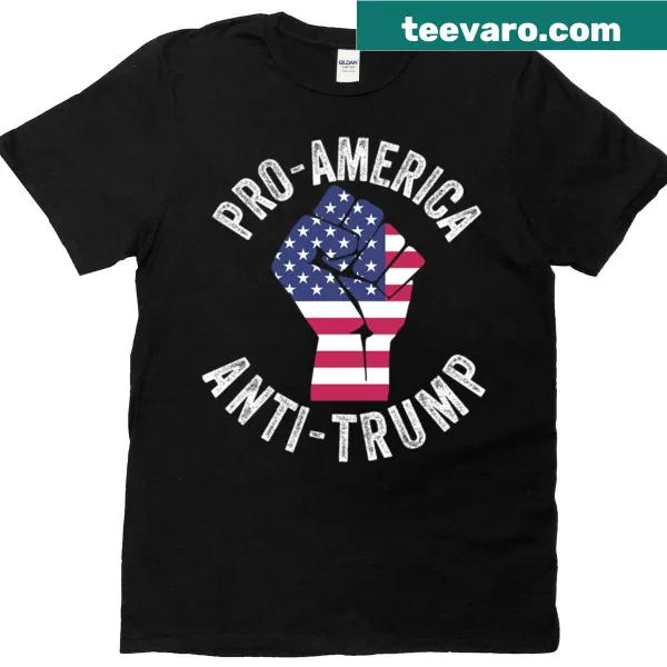 Pro-America Anti-Trump t-shirt with USA flag and BLM logo