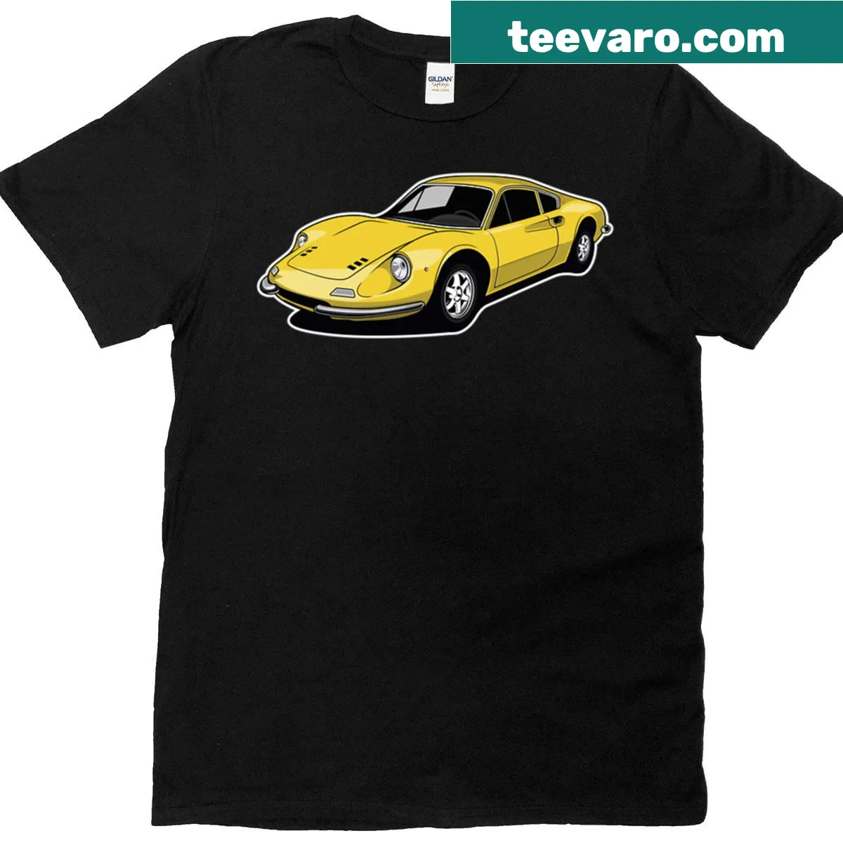 Vintage distressed graphic featuring a 50s Italian supercar — on a men's t-shirt