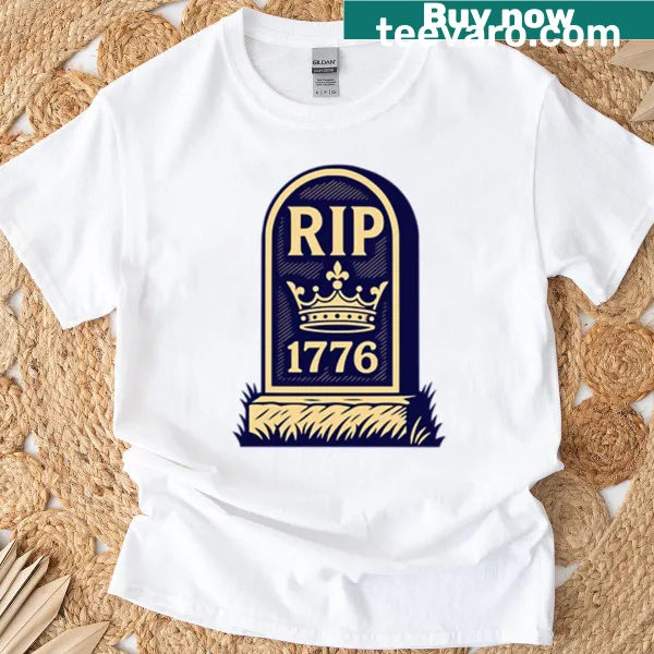 Bold typography featuring Rip King 1776 on a t-shirt