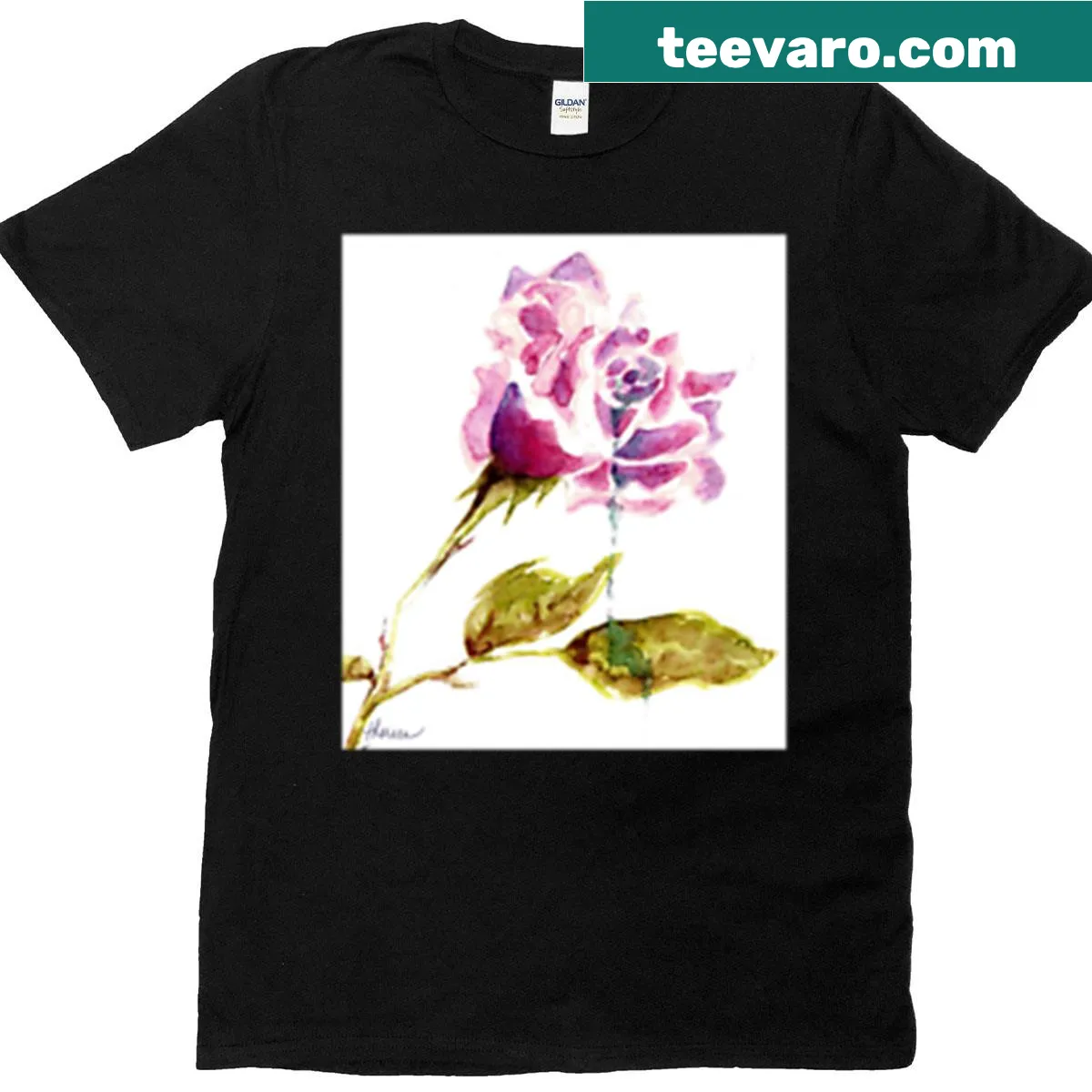 Emotive graphic T-shirt featuring Rosetears artwork design. — on a men's t-shirt
