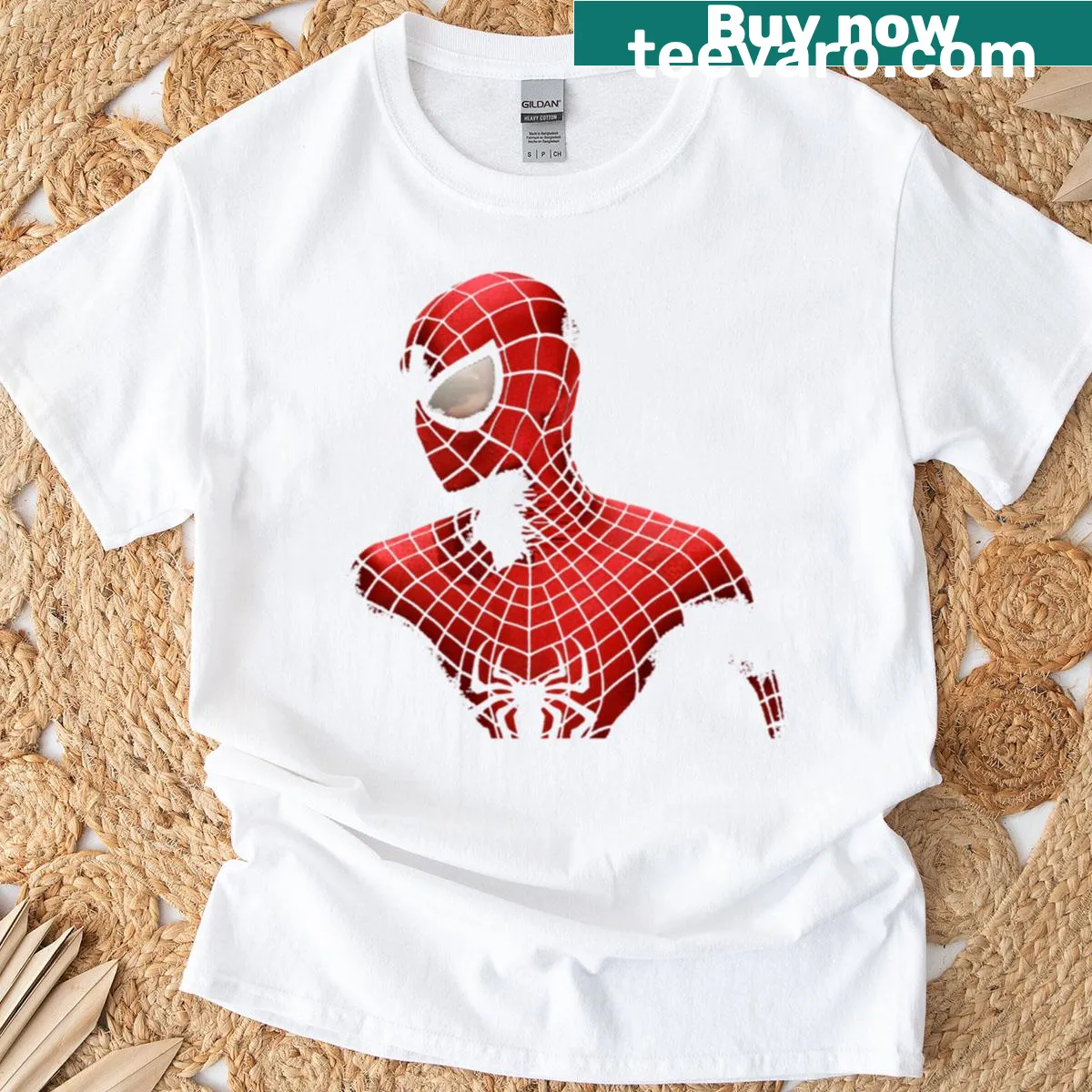 Illustration of Spider Man on a t-shirt — on a men's t-shirt