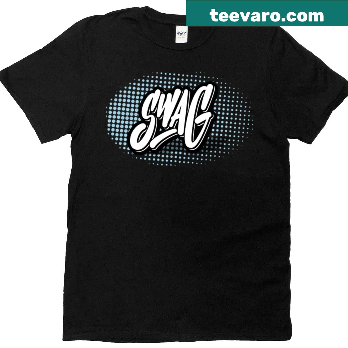 Handwritten typography design T-shirt showcasing bold abstract word art — on a men's t-shirt