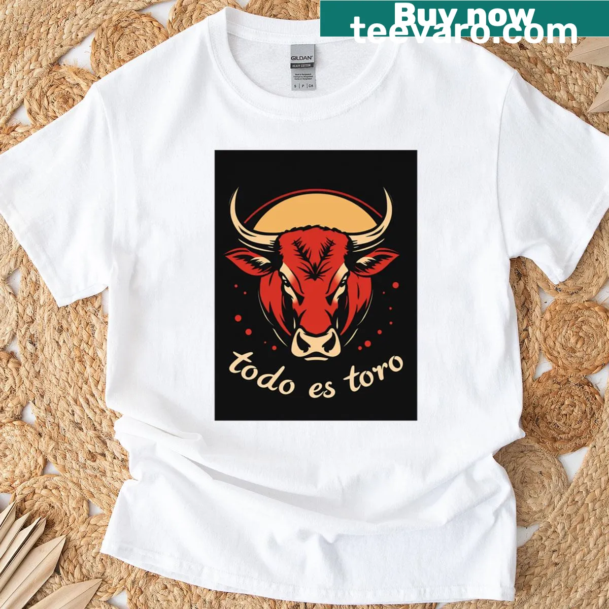 T-shirt with the phrase Todo Es Toro in a playful font — on a men's t-shirt