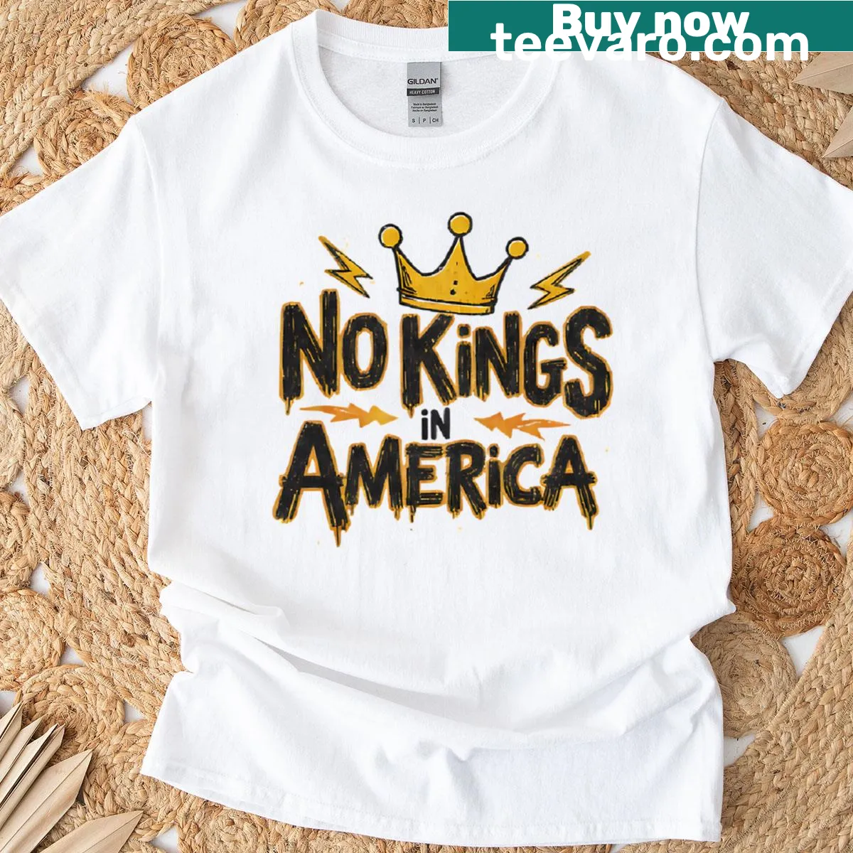 Bold textual graphic expressing rebellion on a t-shirt — on a men's t-shirt