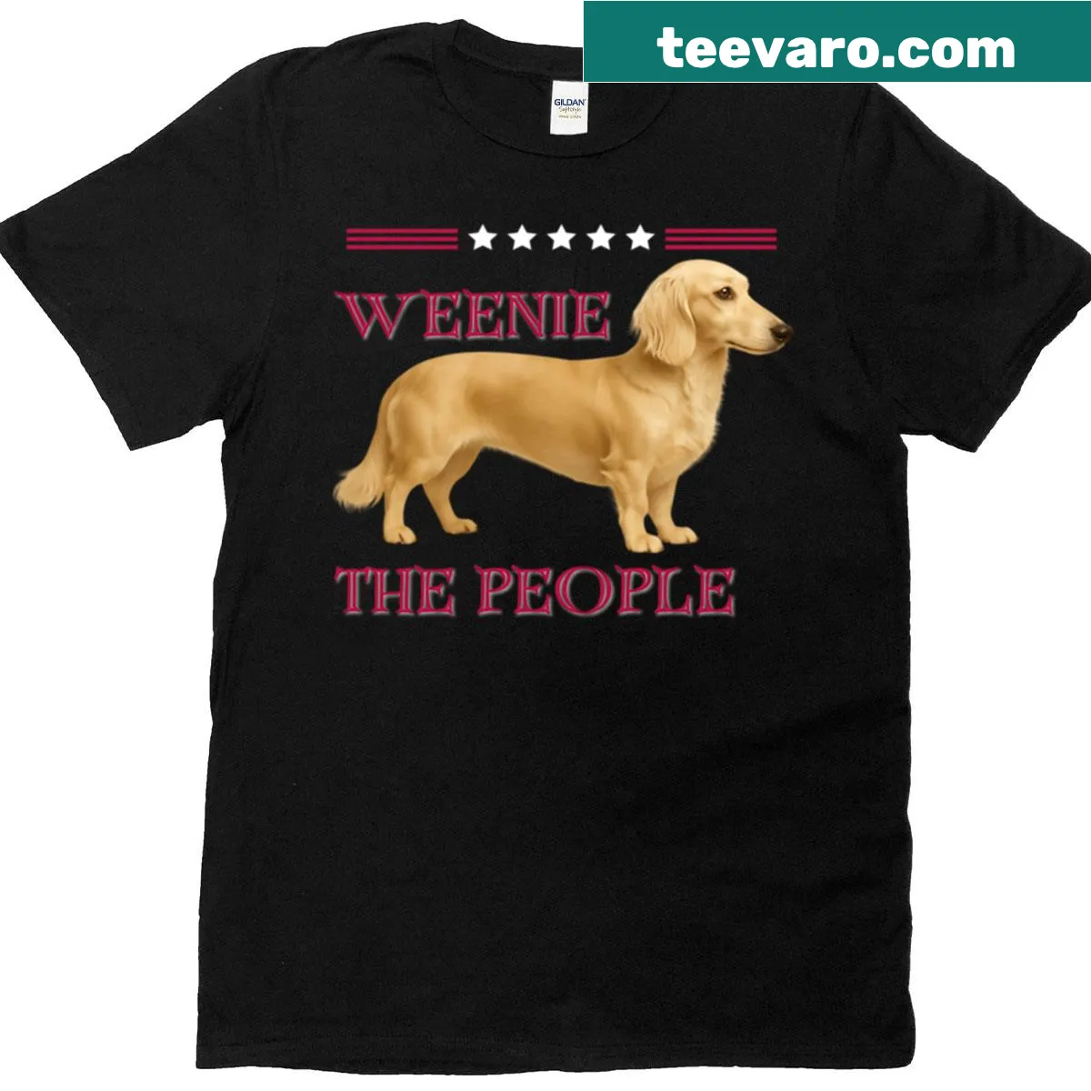 Playful Weenie The People graphic on a t-shirt — on a men's t-shirt