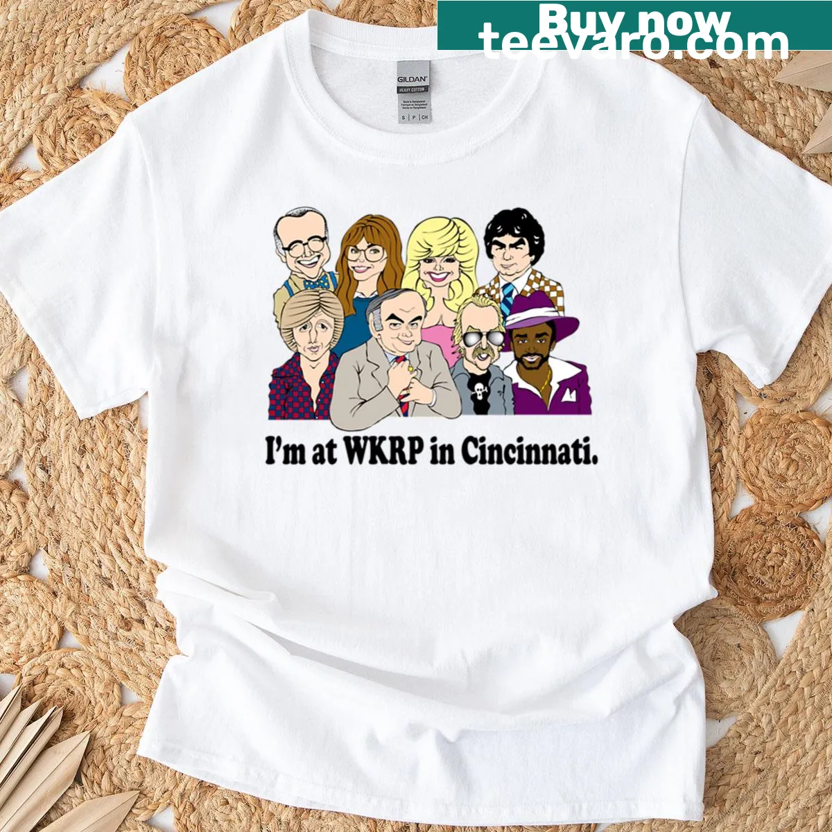 Fan art graphic celebrating a classic sitcom on a t-shirt — on a men's t-shirt