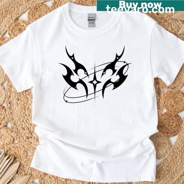 Y2K Cyber Tribal design graphic t-shirt