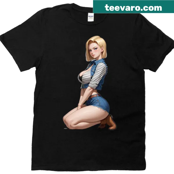 Illustrative T-shirt featuring Android 18