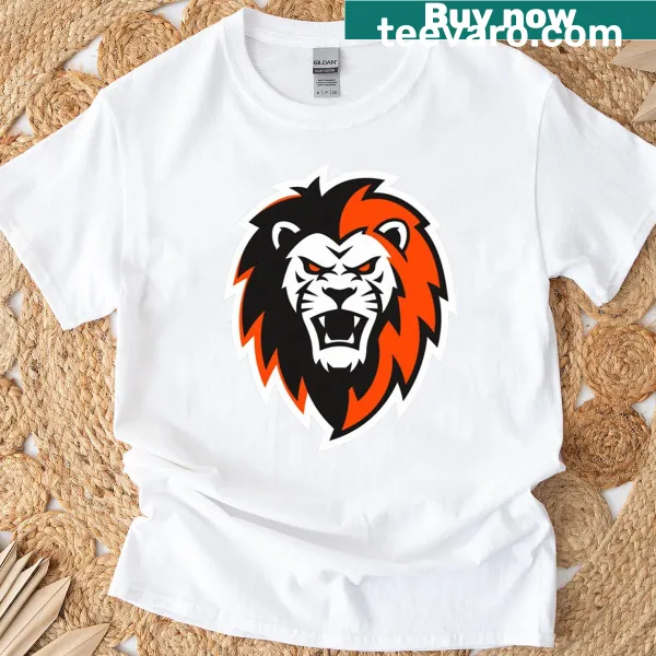 Illustration of an angry lion on a t-shirt