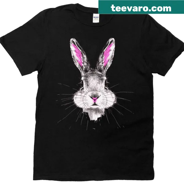 Illustration of a beautiful bunny on a casual t-shirt